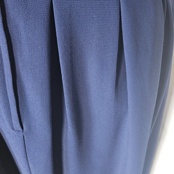 Cynthia Howie - Navy A-Line Dress: Timeless Elegance with Delicate Pleats - Picture 8 of 12